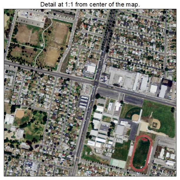 Willowbrook, California aerial imagery detail