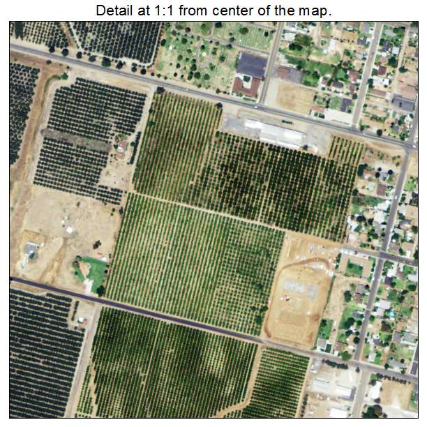 Woodlake, California aerial imagery detail