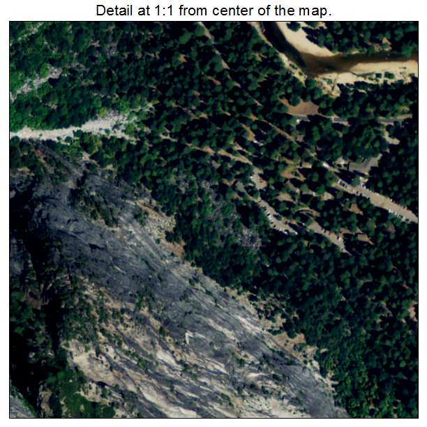 Yosemite Valley, California aerial imagery detail