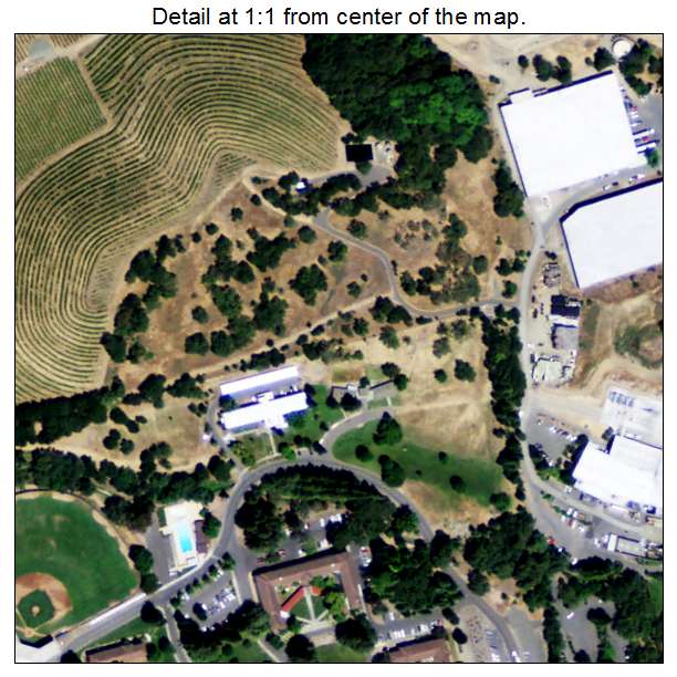 Yountville, California aerial imagery detail