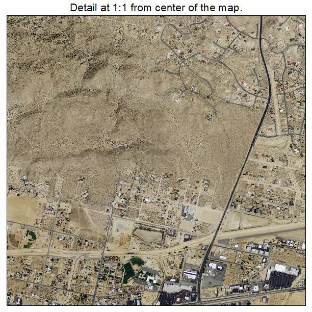 Yucca Valley, California aerial imagery detail
