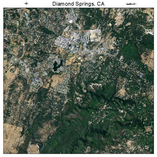 Diamond Springs, CA air photo map