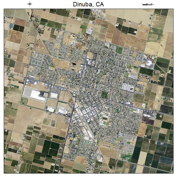 Dinuba, CA air photo map