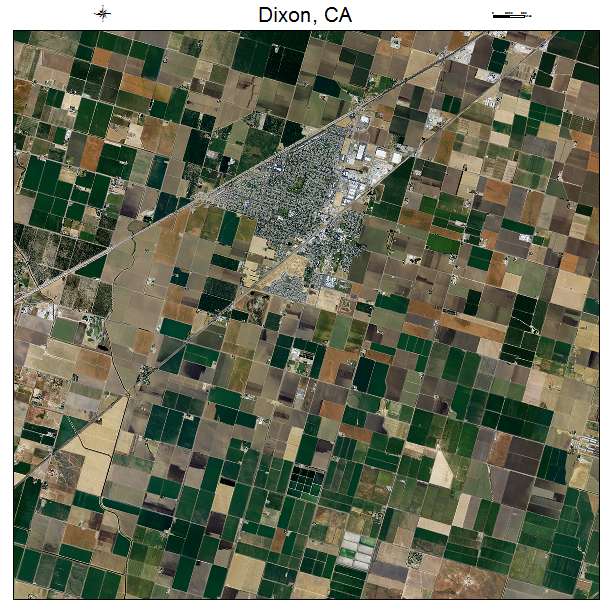 Dixon, CA air photo map