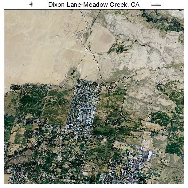 Dixon Lane Meadow Creek, CA air photo map