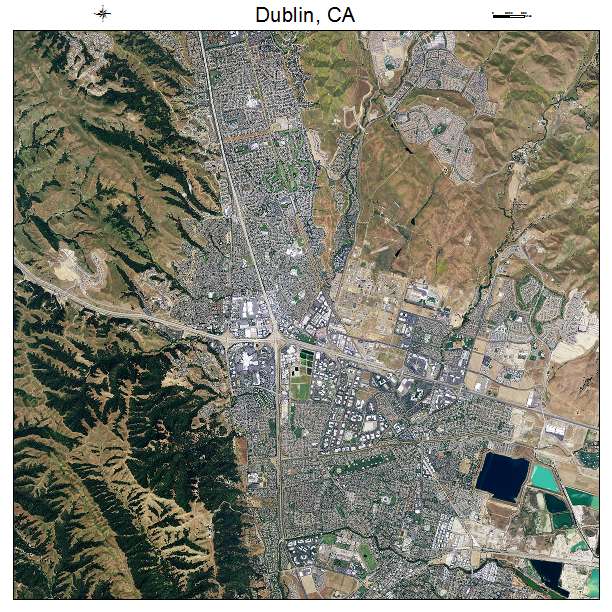 Dublin, CA air photo map