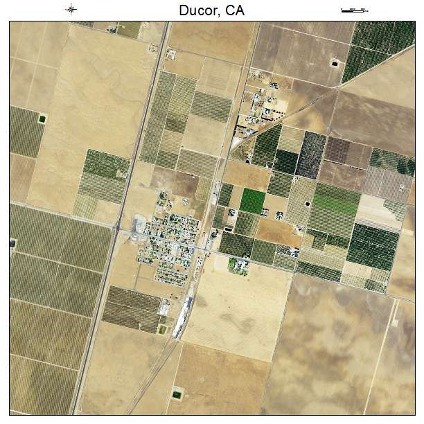 Ducor, CA air photo map