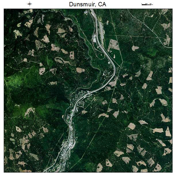 Dunsmuir, CA air photo map