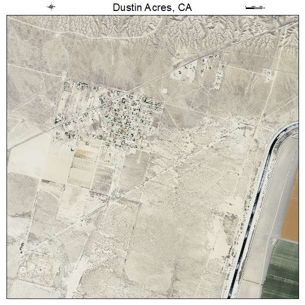 Dustin Acres, CA air photo map