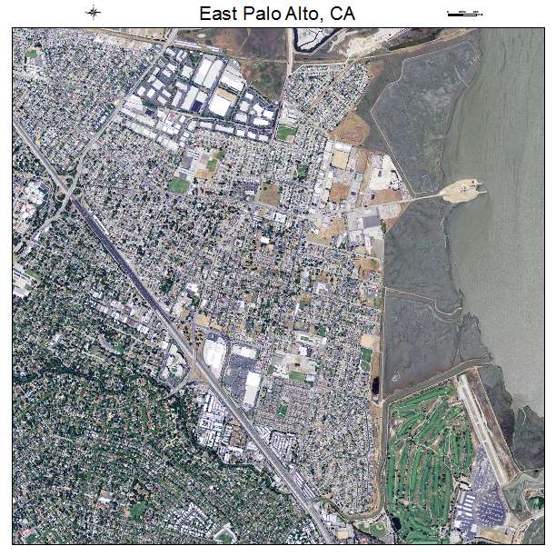 East Palo Alto, CA air photo map