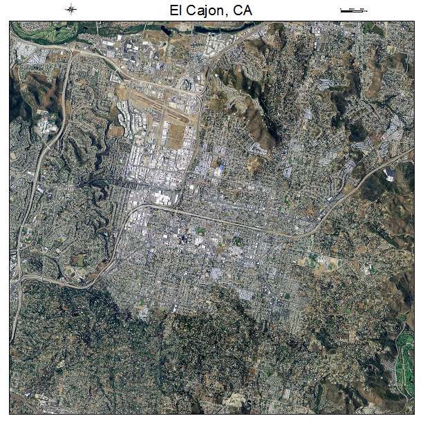 El Cajon, CA air photo map