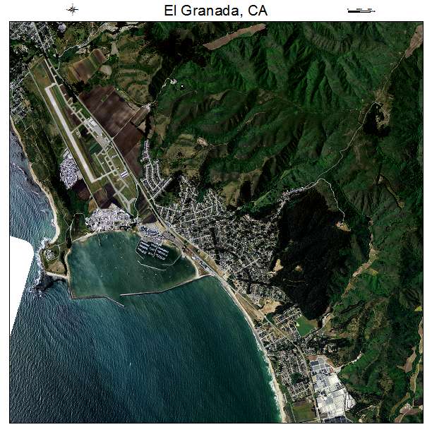El Granada, CA air photo map
