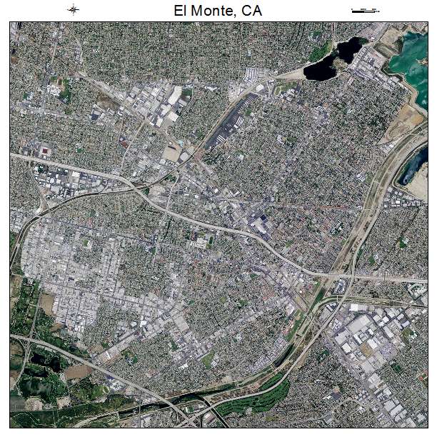 El Monte, CA air photo map