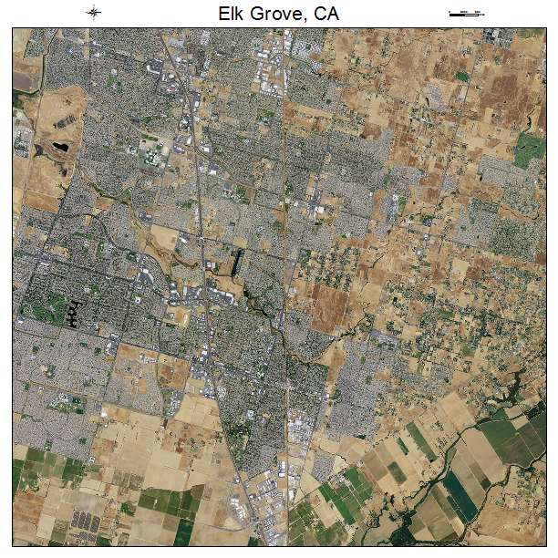 Elk Grove, CA air photo map
