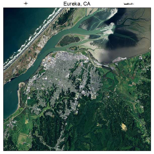 Eureka, CA air photo map