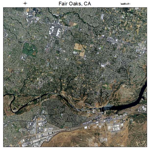 Fair Oaks, CA air photo map