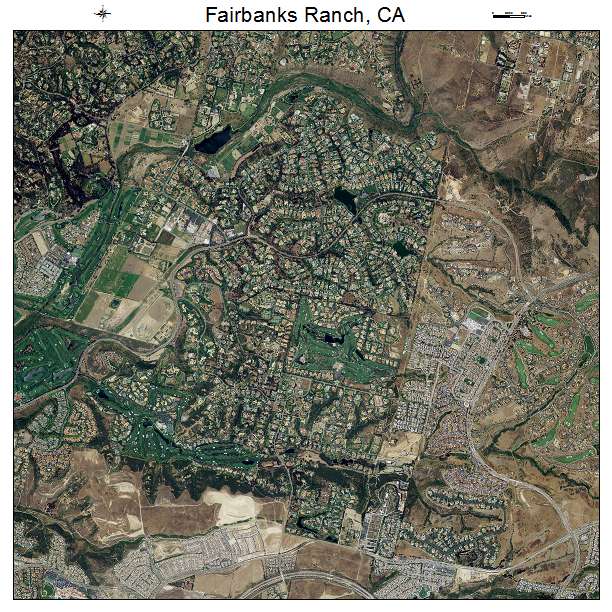 Fairbanks Ranch, CA air photo map