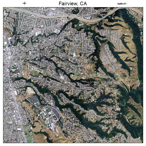 Fairview, CA air photo map