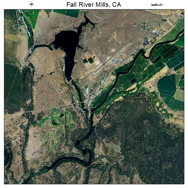 Fall River Mills, CA air photo map