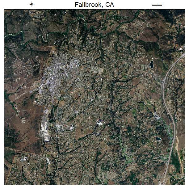 Fallbrook, CA air photo map