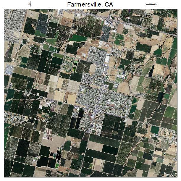 Farmersville, CA air photo map