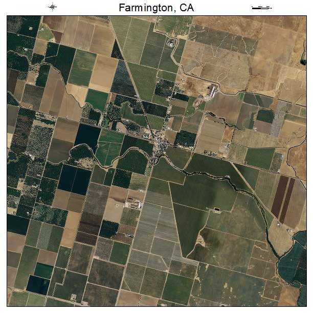 Farmington, CA air photo map