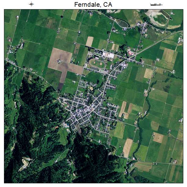 Ferndale, CA air photo map