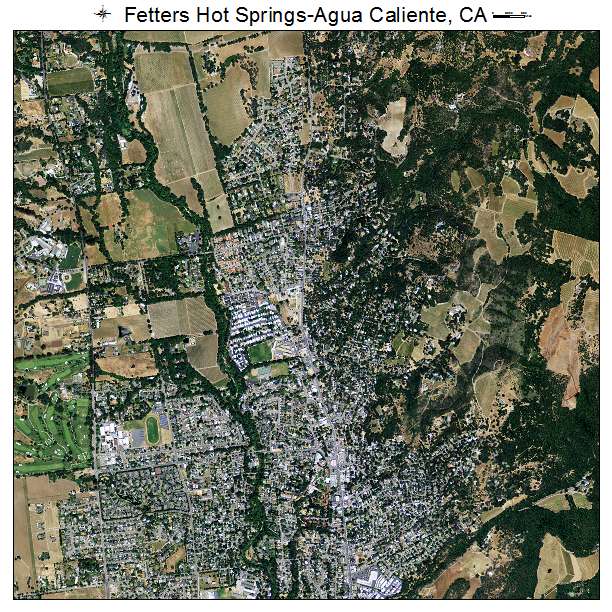 Fetters Hot Springs Agua Caliente, CA air photo map