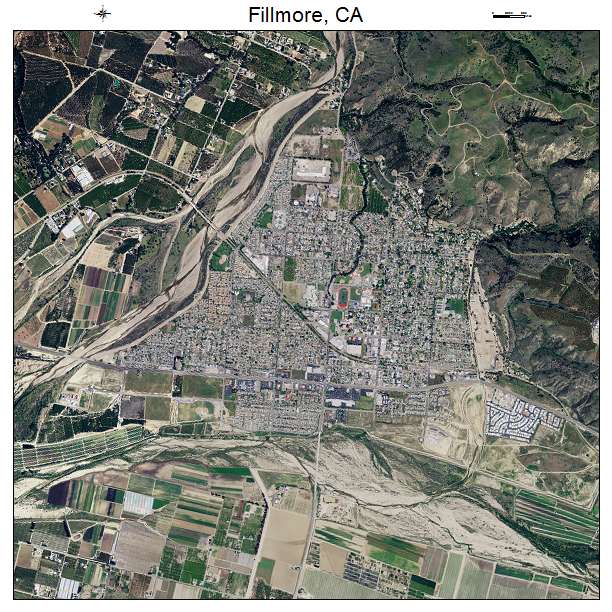Fillmore, CA air photo map