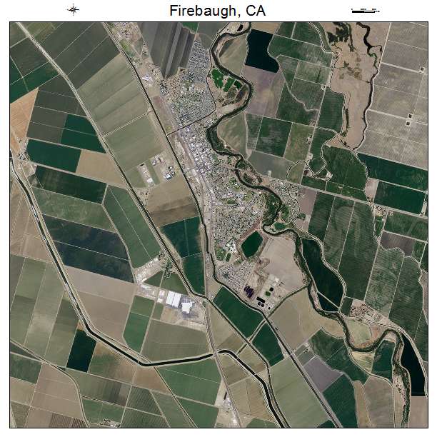 Firebaugh, CA air photo map