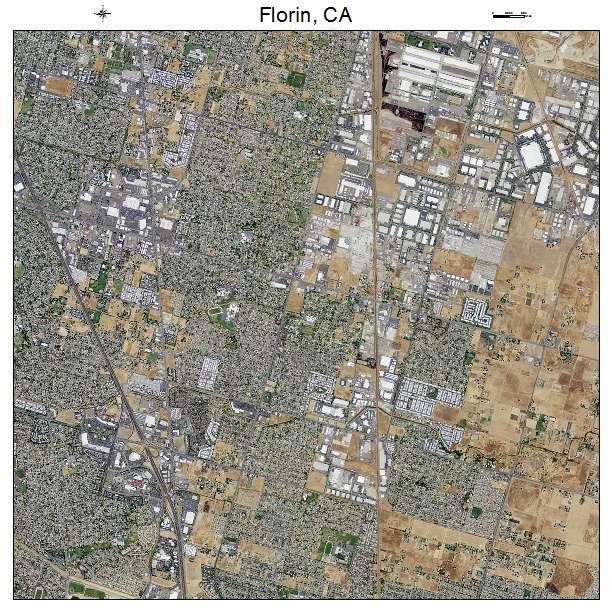 Florin, CA air photo map
