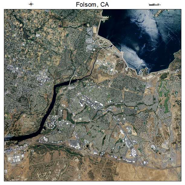 Folsom, CA air photo map