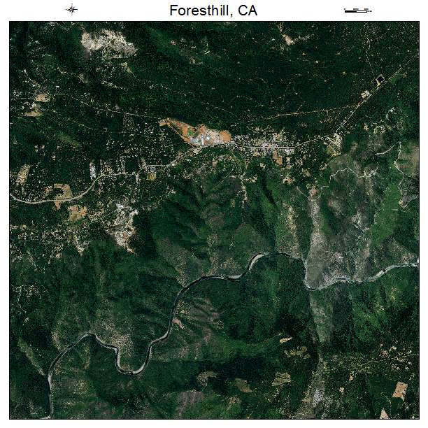 Foresthill, CA air photo map