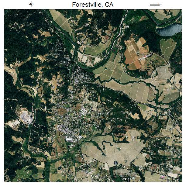 Forestville, CA air photo map