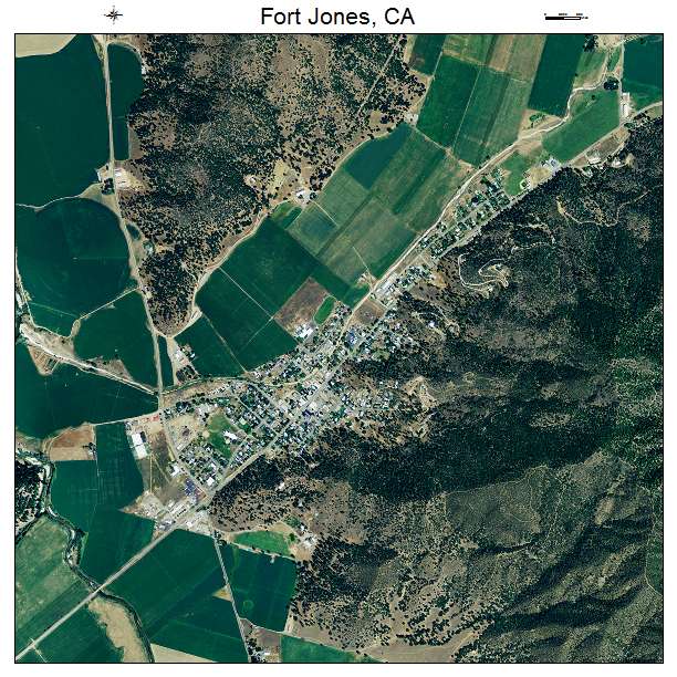 Fort Jones, CA air photo map