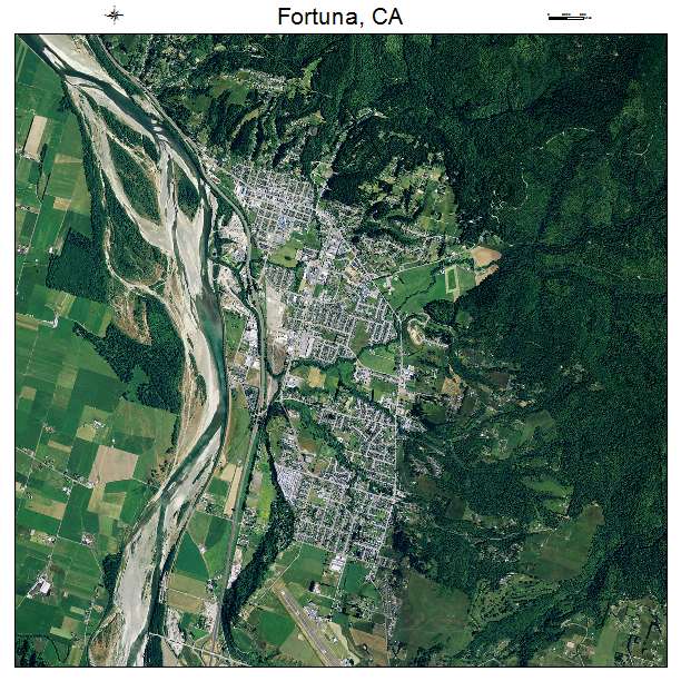 Fortuna, CA air photo map