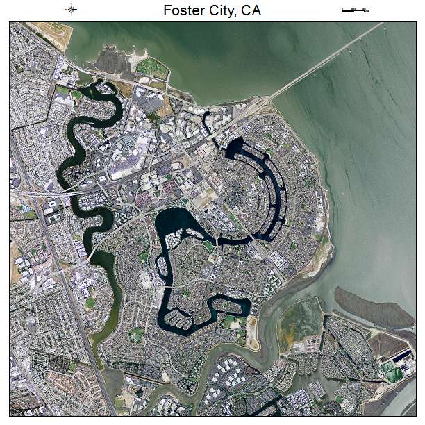 Foster City, CA air photo map