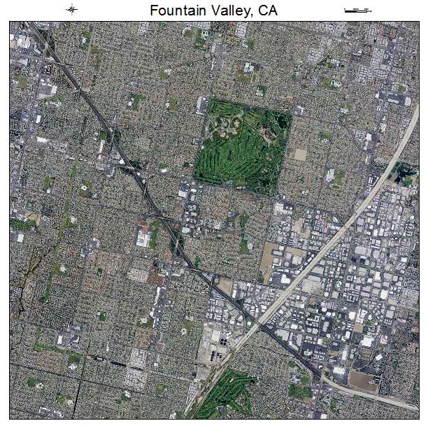 Fountain Valley, CA air photo map
