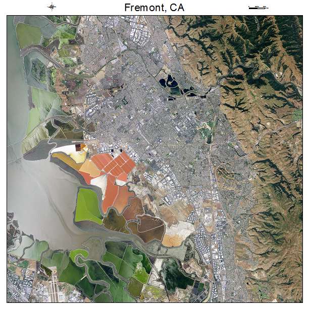 Fremont, CA air photo map