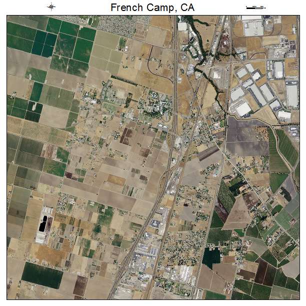 French Camp, CA air photo map