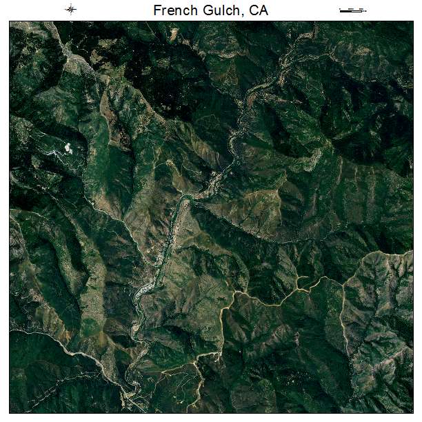 French Gulch, CA air photo map