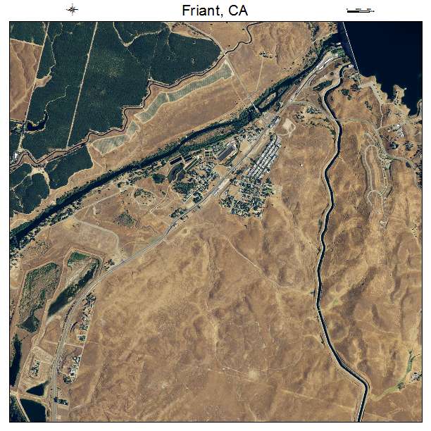 Friant, CA air photo map