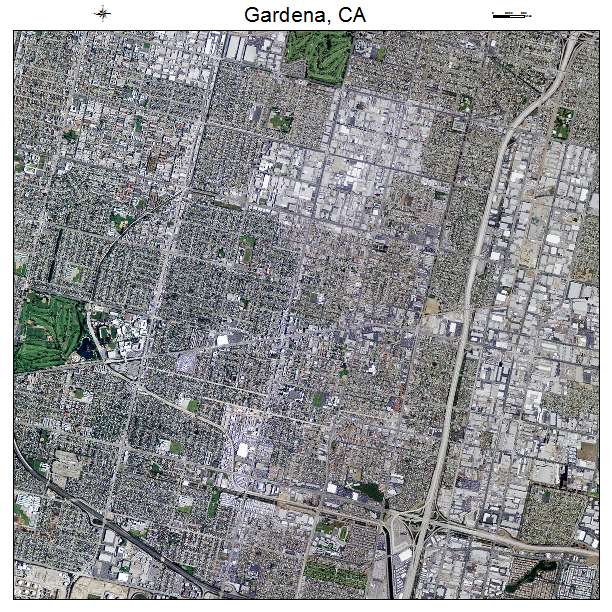 Aerial Photography Map of Gardena, CA California