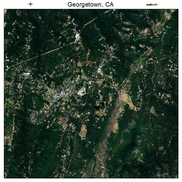 Georgetown, CA air photo map