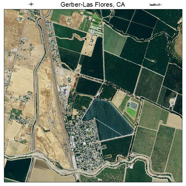 Gerber Las Flores, CA air photo map