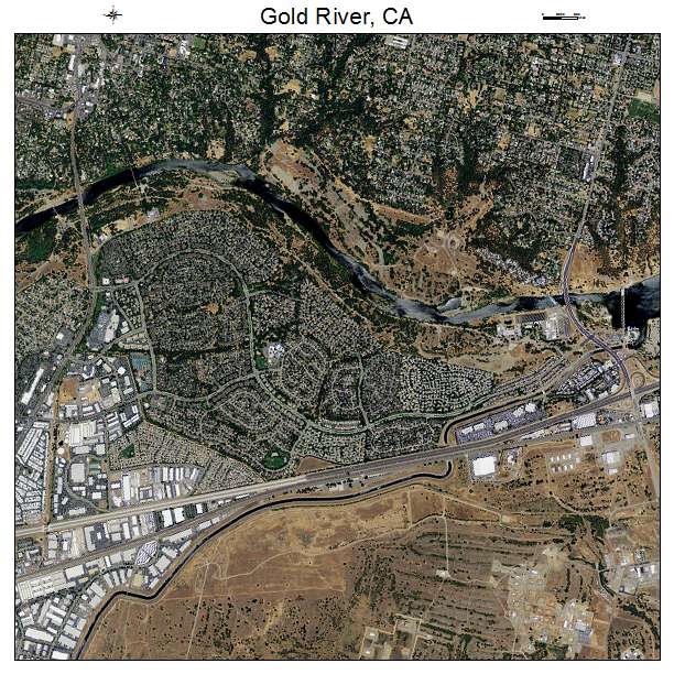 Gold River, CA air photo map