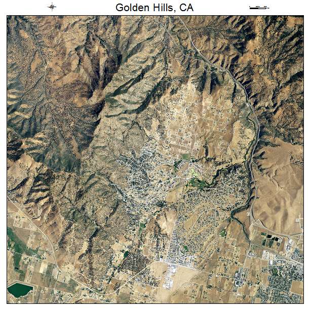 Golden Hills, CA air photo map
