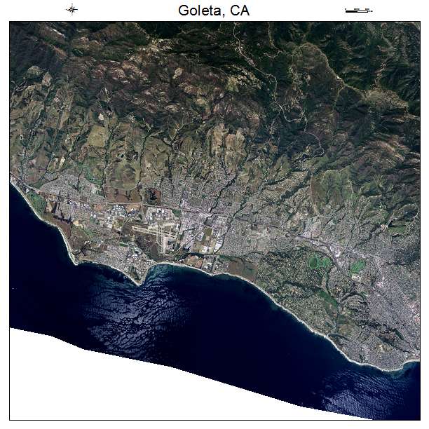 Goleta, CA air photo map