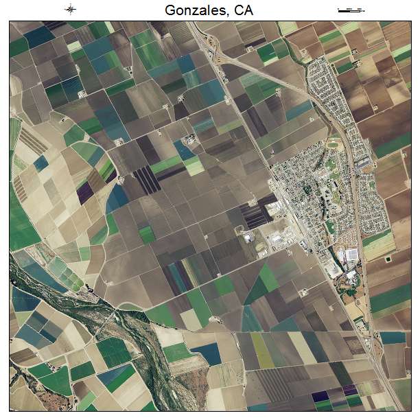 Gonzales, CA air photo map