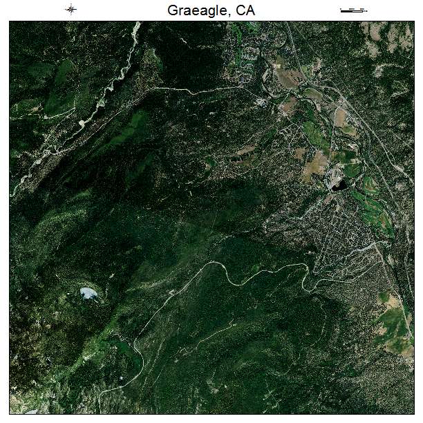 Graeagle, CA air photo map